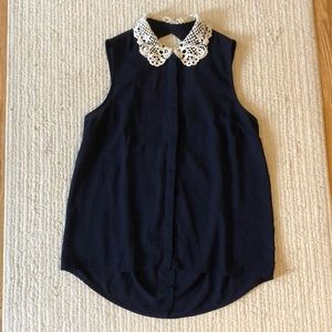 Button up collared blouse